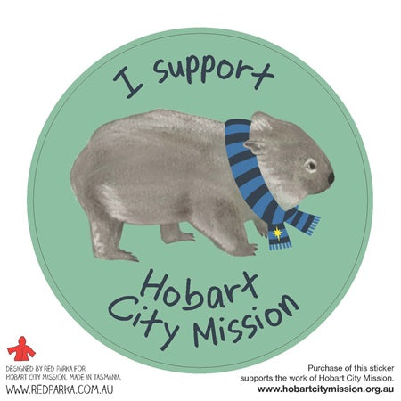 I Support Hobart City Mission Sticker