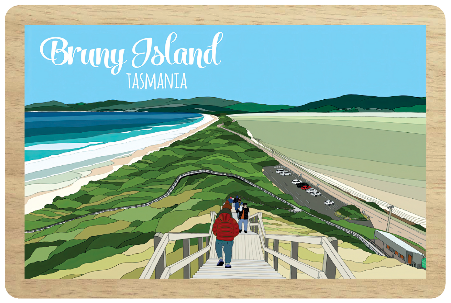 Bruny Island Wooden Magnet