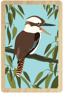 Kookaburra Wooden Magnet