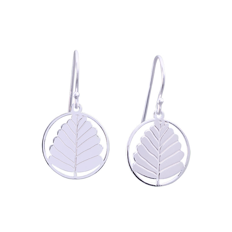 Fagus Leaves Recycled Silver Small Drops