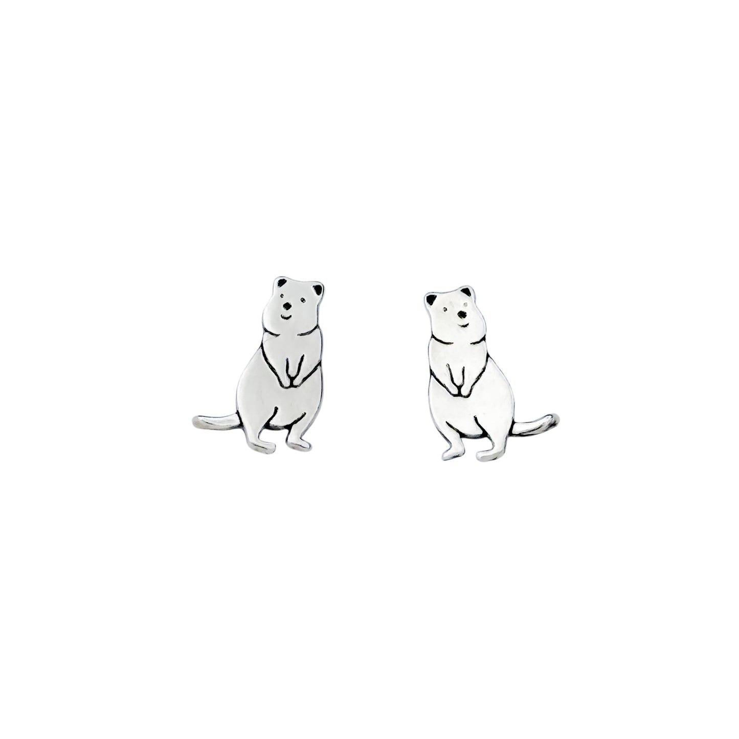 Quokka Recycled Silver Studs
