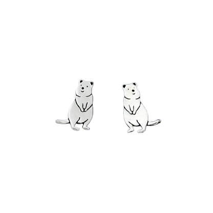 Quokka Recycled Silver Studs