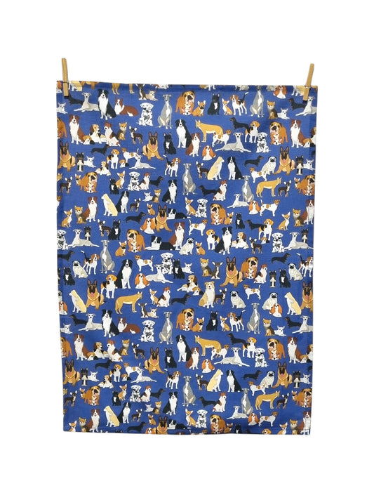 Dogs Pattern Tea Towel
