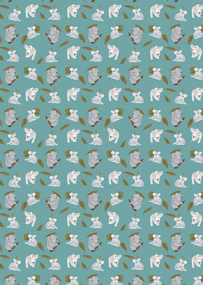 Koala Pattern Tea Towel